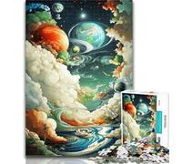 1000 Piece Jigsaw Cosmic Nebula Jigsaw Puzzles for Teenagers 1000 Pieces,Challenging Game And Family Play Secret Santa Gifts 26x38cm