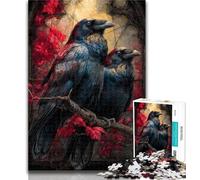 1000 Piece Jigsaw Crow Adult Jigsaws 1000 Piece,Toys Educational Games Stress Relieving Artists Collection, Fine Art 26x38cm