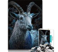 1000 Piece Jigsaw Cute Art Goat Jigsaw Puzzles for Teenagers 1000 Piece,Family Game Stress Reliever Difficult Challenge Secret Santa Gifts 26x38cm