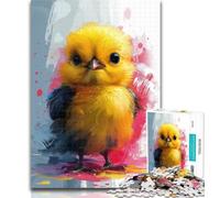 1000 Piece Jigsaw Cute Baby Chicken 1000 Piece Jigsaw Puzzle for Adults And Teenagers,Unique Home Decor And Gifts for Age 14 26x38cm