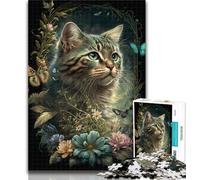 1000 Piece Jigsaw Cute Kitten 1000 Piece Jigsaw Puzzles for Teenagers Gifts,Enhance Love between Couples for Age 14 26x38cm