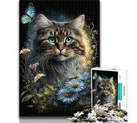 1000 Piece Jigsaw Cute Kitten Jigsaw Puzzles for Teenagers 1000 Pieces,Challenging Game And Family Play Secret Santa Gifts 26x38cm
