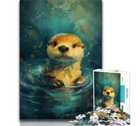 1000 Piece Jigsaw Cute Little Yellow Otter Adult Jigsaw Puzzles 1000,Toys Educational Games Stress Relieving Great Gifts And Toys 75x50cm