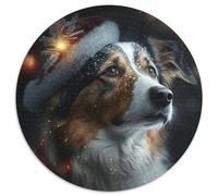 1000 Piece Jigsaw Cute Puppy Round Jigsaw Puzzles 1000 Pieces for Adults Perfect for Home & Office Decor, Parties, Birthdays 67.5x67.5cm