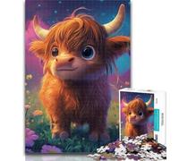 1000 Piece Jigsaw Cute Yak Baby Adult Jigsaws 1000 Pieces Difficult,Interesting Stress Reduction Parent-child Interaction 26x38cm