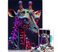 1000 Piece Jigsaw Cyber Giraffe Jigsaw Puzzles for Adults,is Ideal As A Gift for The Whole Family Suitable for And 14 (50x75cm)