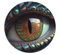 1000 Piece Jigsaw Deluxe Dragon Eye 1000 Pieces Round Puzzle Gifts Perfect for Teenagers & Collectors, Ideal Home Decor & Travel Gift 1000pcs (67.5x67.5cm)