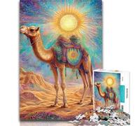 1000 Piece Jigsaw Desert Camel Jigsaw Puzzles for Adults 1000,Educational Games Home Decoration Artists Collection, Fine Art 50x75cm