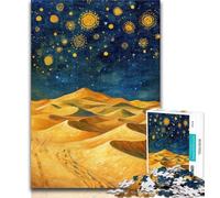 1000 Piece Jigsaw Desert Night Sky Adult Jigsaws 1000 Piece,Wall Decoration Unique Birthday And Xmas Gifts Suitable for And 14 26x38cm