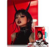 1000 Piece Jigsaw Devil Girl 1000 Piece Jigsaw Puzzles for Adults & Teens,with Matching Poster And Trivia Sheet for Age 14 (50x75cm)