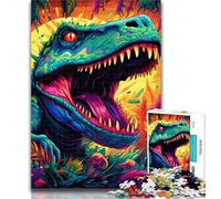 1000 Piece Jigsaw Dinosaur Art Jigsaw Puzzles for Adults 1000 Piece,Perfect for Game Nights, Colorful Toy for Home Gift 75x50cm