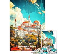 1000 Piece Jigsaw Dolmabahce Palace Turkey Art Poster Jigsaw Puzzles for Adults Precision Cutting Wishlist with Santa Claus Brainteaser Family Games (Size 38x52cm)