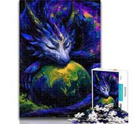 1000 Piece Jigsaw Dragon And Earth 1000 Piece Jigsaw Puzzles,Educational Game for Birthday, Chrismas for And 14 Years Old 50x75cm
