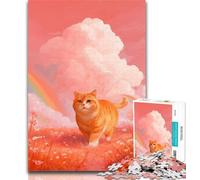 1000 Piece Jigsaw Dream Cat Jigsaw Puzzles 1000 Pieces for Adults Teens,Diy Modern Wall Art Unique Gift Home Decor 26x38cm