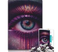 1000 Piece Jigsaw Dream Eye Jigsaw Puzzle 1000 Pieces for Teenagers,Educational Toys Is Ideal As A Gift for The Whole Family 50x75cm