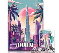 1000 Piece Jigsaw Dubail Skyline Vibes 1000 Piece Jigsaw Puzzles for Adults,for Is Ideal As A Gift for The Whole Family for And 14 Years Old 75x50cm