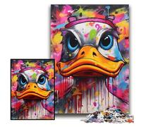 1000 Piece Jigsaw Duck Graffiti Puzzles for Adults for Teenagers & Family Fun - DIY Brain Teaser Game Gift Size 26x38cm