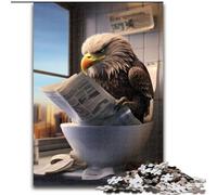 1000 Piece Jigsaw Eagle Reading Newspaper Difficult Puzzles for Adults size 26x38cm Ideal for Family Fun, Relaxation