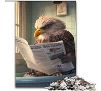 1000 Piece Jigsaw Eagle Reading Newspaper Impossible Jigsaw Puzzles for Adults size : 38x26cm for Home Decor & Holiday Fun