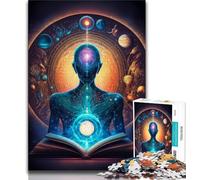 1000 Piece Jigsaw Esoteric Zen Universe Adult Puzzles 1000 Pieces,Learning Educational Toys Family Games Enhance Love between Couples (50x75cm)