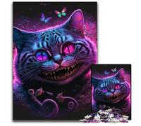 1000 Piece Jigsaw Evil Cat cardboard Jigsaw Puzzles for Adults Adult Game Gift Family Interactive Game Brain Challenge Gift 26X38CM/10.23x14.96inch