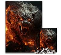 1000 Piece Jigsaw Evil Hellhound Paper Jigsaw Puzzles for Adults for Teenagers Couples And Friends for Birthdays Christmas 1000 PCS(38x26cm)