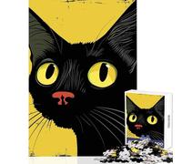 1000 Piece Jigsaw Expression Cat Jigsaw Puzzles for Adults Precision Cutting Wishlist with Santa Claus Brainteaser Family Games (50x75cm)