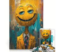 1000 Piece Jigsaw Faces Full of Colorful Joy, Hands-on Game, Train Your Brain And Hands, with Fully Interlocking Randomly Shaped Pieces 38x52cm