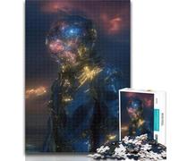 1000 Piece Jigsaw Fantasy Astronaut 1000 Piece Jigsaw Puzzles for Adults,Toys Educational Games Stress Relieving Unique Home Decor And Gifts 50x75cm