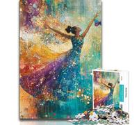 1000 Piece Jigsaw Fantasy Ballerina 1000 Piece Jigsaw Puzzles for Adults & Teens,with Matching Poster And Trivia Sheet for Age 14 (38x26cm)