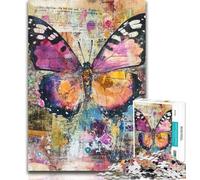 1000 Piece Jigsaw Fantasy Butterfly 1000 Pieces Jigsaw Puzzle For Adults Teens,Parent-child Interaction for Age 14 Years Up 50x75cm