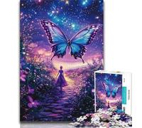 1000 Piece Jigsaw Fantasy Butterfly Jigsaw Puzzles for Teenagers 1000 Pieces,Toys Educational Games Stress Relieving Parent-child Interaction (50x75cm)