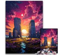 1000 Piece Jigsaw Fantasy Colorful Stonehenge Impossible Jigsaw Puzzles for Adults for Home Decor & Holiday Fun 1000 PCS(75x50cm)
