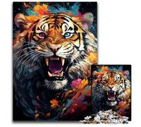 1000 Piece Jigsaw Fantasy Colorful Tiger Puzzles for Adults Challenging Brain Teaser for Teenagers, Family Game Night Fun 1000 PCS(38x26cm)