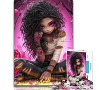 1000 Piece Jigsaw Fantasy Dark Girl 1000 Pieces Jigsaw Puzzles for Adults And Teens,Educational Toys & Games for Adults And Teenagers 50x75cm