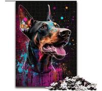 1000 Piece Jigsaw Fantasy Doberman Pinscher 1000-Piece Jigsaw Puzzle Perfect for Home & Office Decor, Parties, Birthdays (Size 26x38cm)