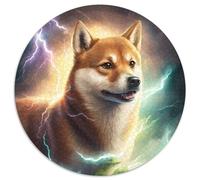 1000 Piece Jigsaw Fantasy Dog Round Puzzle 1000 Pieces Jigsaw Perfect for Family Fun on Christmas, Thanksgiving, Birthdays & Easter 67.5x67.5cm