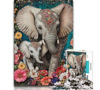1000 Piece Jigsaw Fantasy Elephant Jigsaw Puzzles for Teenagers,Educational Games Home Decoration Deal As Gifts for The Whole Family (38x26cm)