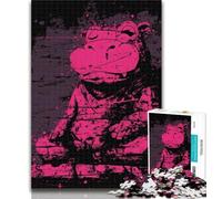 1000 Piece Jigsaw Fantasy Hippo 1000 Piece Jigsaw Puzzles for Adults,Toys Educational Games Stress Relieving Unique Home Decor And Gifts 26x38cm