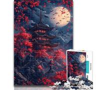 1000 Piece Jigsaw Fantasy Japanese Temple 1000 Pieces Jigsaw Puzzles For Teens And Adults,Toys Educational Games Stress Relieving Enhance Love between Couples 50x75cm