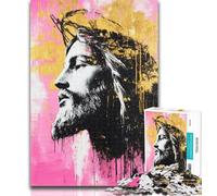 1000 Piece Jigsaw Fantasy Jesus 1000 Piece Jigsaw Puzzles for Teenagers,Stress Reliever Staycation Kill Time Funny Gift 26x38cm