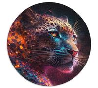 1000 Piece Jigsaw Fantasy Leopard 1000 Piece Round Jigsaw Perfect Home Or Office Decor, Ideal 1000pcs (67.5x67.5cm)