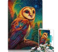 1000 Piece Jigsaw Fantasy Owl Jigsaw Puzzles for Teenagers 1000 Pieces,Challenging Game And Family Play Secret Santa Gifts 50x75cm