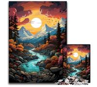 1000 Piece Jigsaw Fantasy Sunset Scenery Difficult Puzzles for Adults Intricate Design for Teenagers, DIY Decor, And BrainBoosting Fun 1000 PCS(38x26cm)