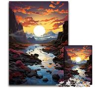 1000 Piece Jigsaw Fantasy Sunset Scenery Puzzles for Adults Challenging Brain Teaser for Teenagers, Family Game Night Fun 1000 PCS(75x50cm)