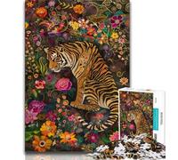 1000 Piece Jigsaw Fantasy Tiger 1000 Pieces Jigsaw Puzzle For Adults Teens,Parent-child Interaction for Age 14 Years Up (38x26cm)