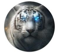 1000 Piece Jigsaw Fantasy Tiger Round Jigsaw Puzzles 1000 Pieces for Adults Perfect for Home & Office Decor, Parties, Birthdays 67.5x67.5cm
