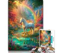 1000 Piece Jigsaw Fantasy Unicorn Puzzles 1000 Pieces for Teenagers,Decompressing Intellectual Educational Toy Birthday Present, Gifts 26x38cm