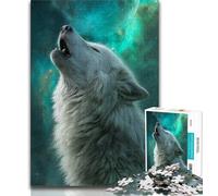 1000 Piece Jigsaw Fantasy White Wolf 1000 Pieces Jigsaw Puzzle for Adults& Teens,Classic Educational Games Beautiful Decoration (50x75cm)