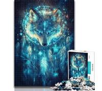 1000 Piece Jigsaw Fantasy Wolf Adult Jigsaws 1000 Piece,Toys Educational Games Stress Relieving Artists Collection, Fine Art 50x75cm